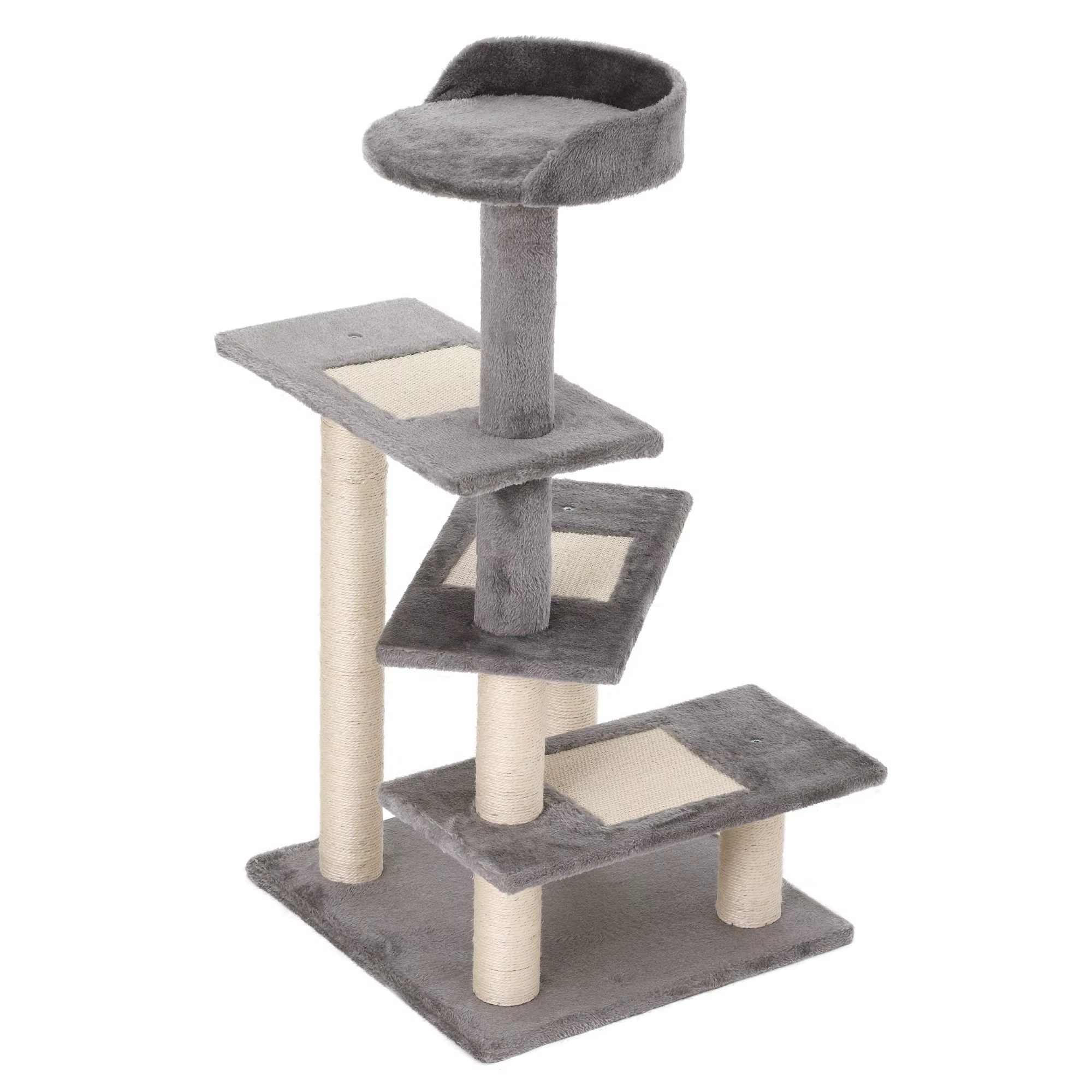 PawHut 101cm Cat Tree brown,gray