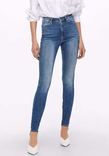 Only Onlforever Life Hw Skinny Fit Jeans Women Blue