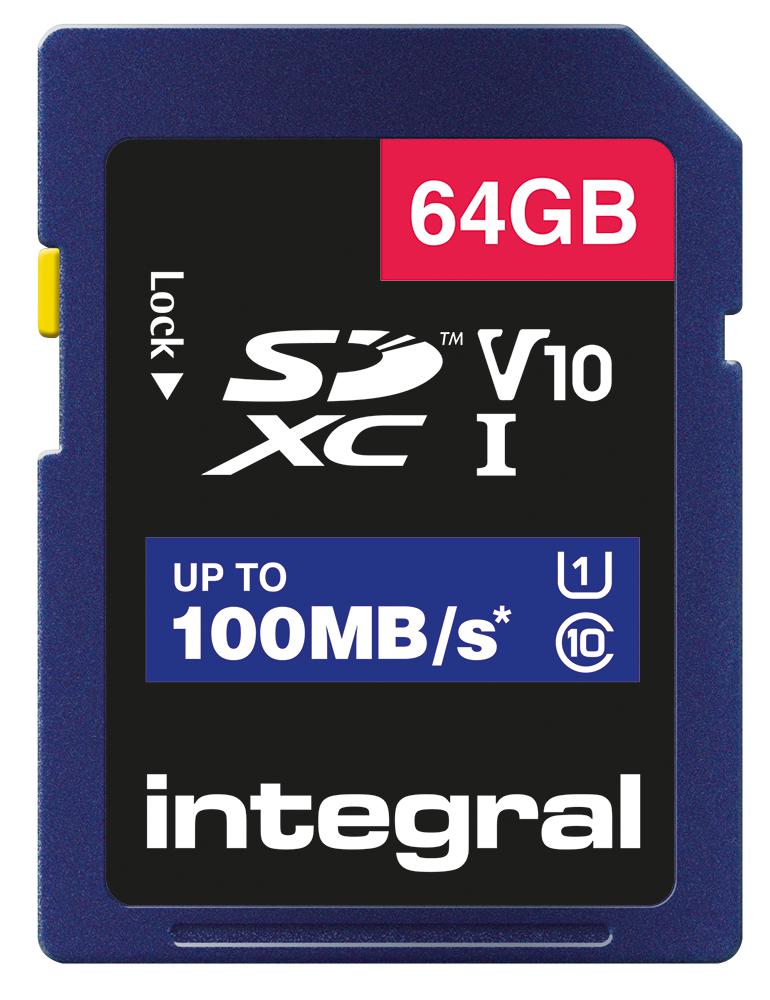 Integral Memory INTEGRAL V10 Class 10 SD Memory Card - 64 GB