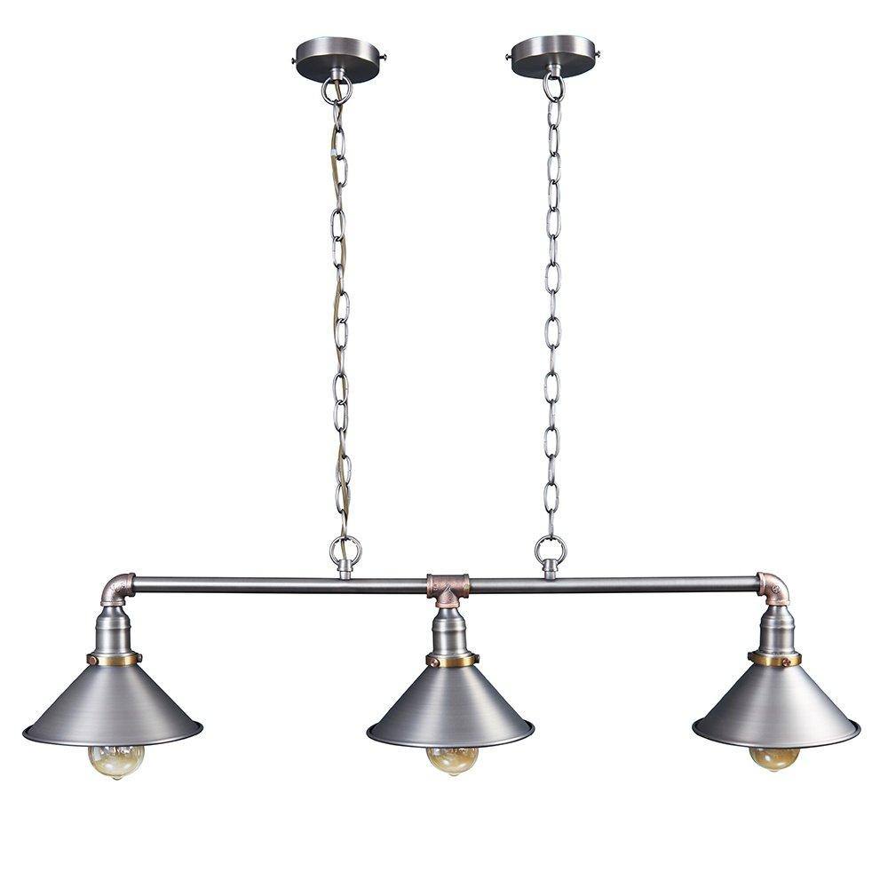MiniSun Steampunk Style Corinthia 3 Way Over Table Light in Aged Brass Finish