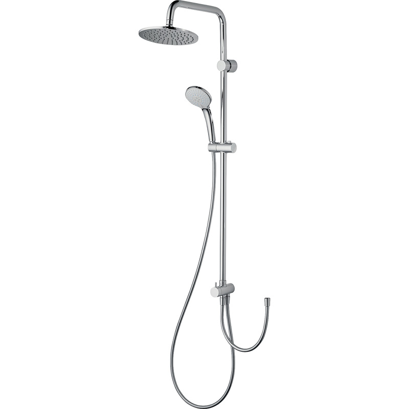 Ideal Standard IdealRain Round Diverter Shower Kit for Exposed Valves in Chrome Brass/Stainless Steel