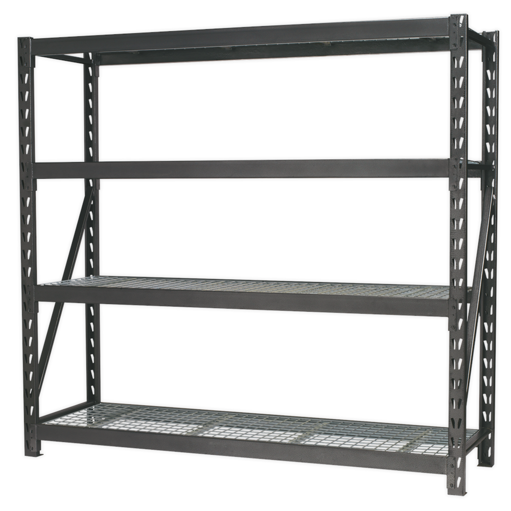 Sealey AP6572 Heavy-duty Racking Unit - 4 Mesh Shelves 800kg Capac...