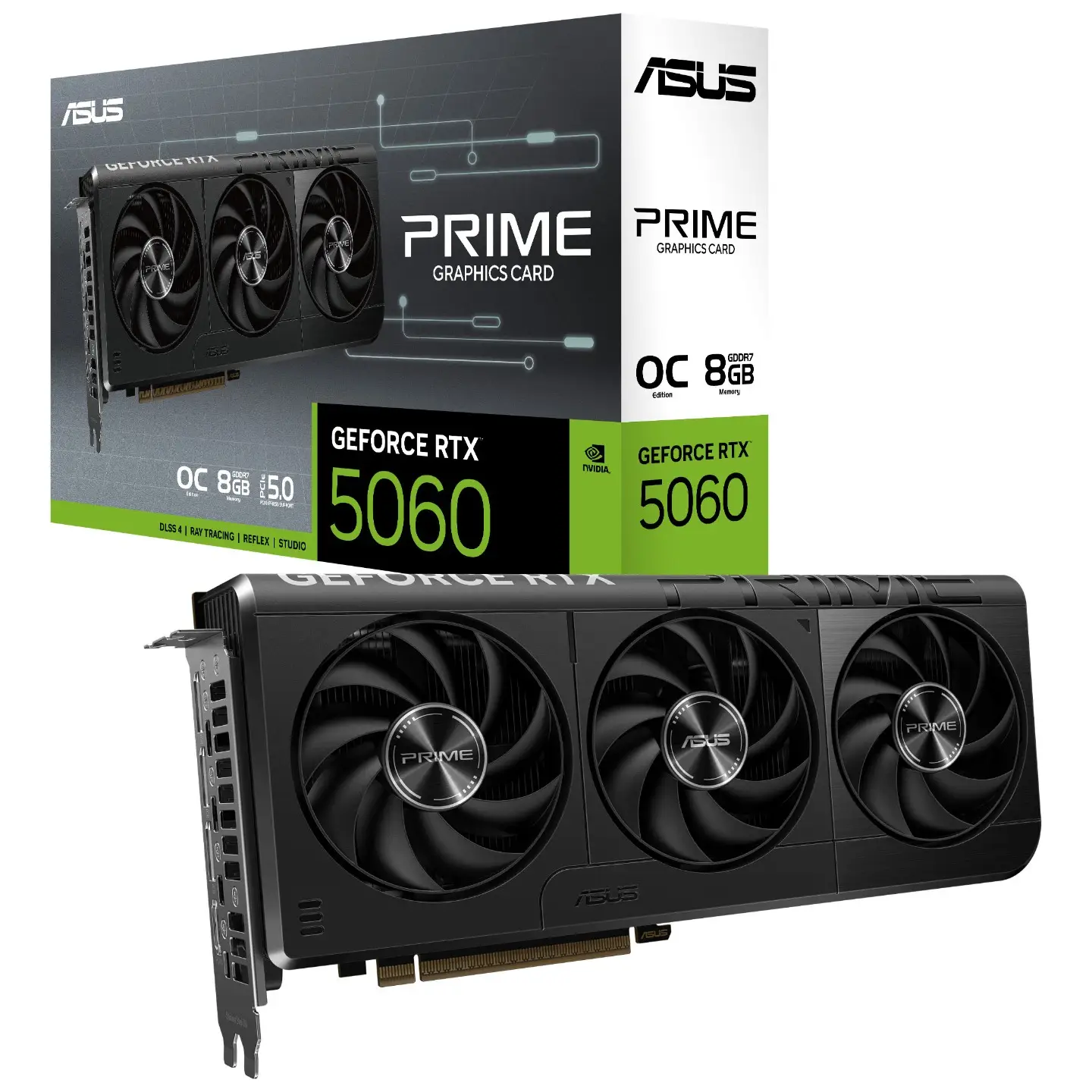 Asus Prime Nvidia Geforce Rtx 5060 8gb Gddr7 Oc Edition Graphics Card - 90yv0n10-m0na00