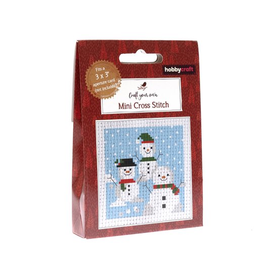 Hobbycraft Snowman Mini Cross Stitch Kit