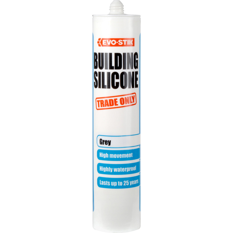 Evo-Stik Building Silicone Sealant Grey | 30613684