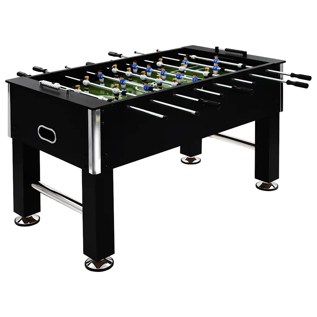 VidaXL Football Table Steel 60 kg 140x74.5x87.5 cm Black