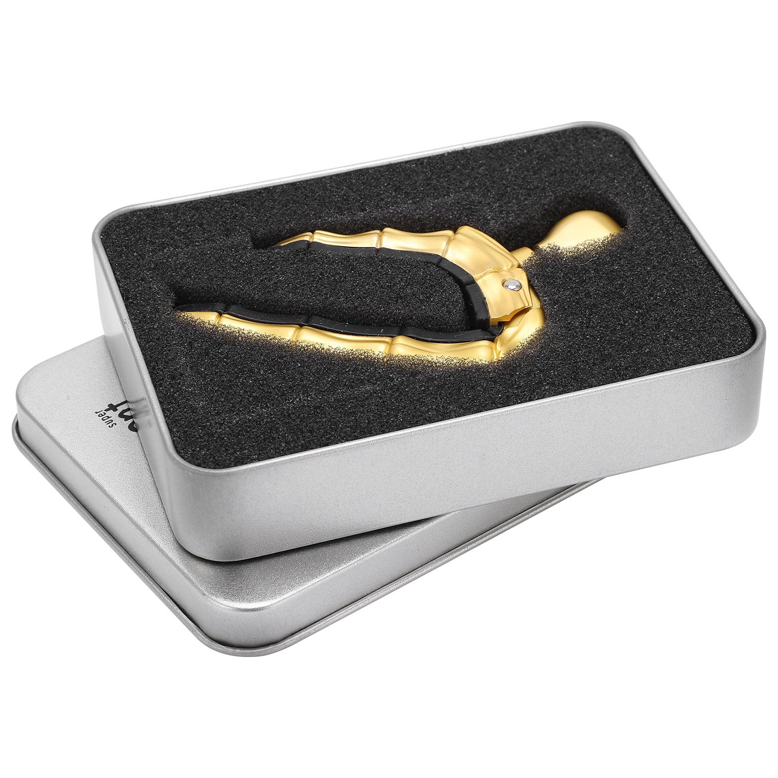 TOMTOP JMS Guitar Capo Ballad Zinc Alloy Silicone Diacritics Skull Musical Instrument AccessoriesGold