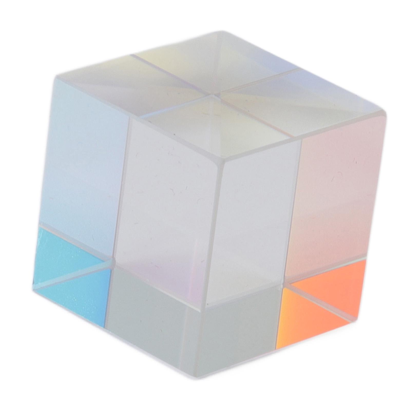 OutsideWorld Prism Cube Optical Glass RGB Dispersion Color Cube Sun Catcher X Cube Prism Birthday Gift