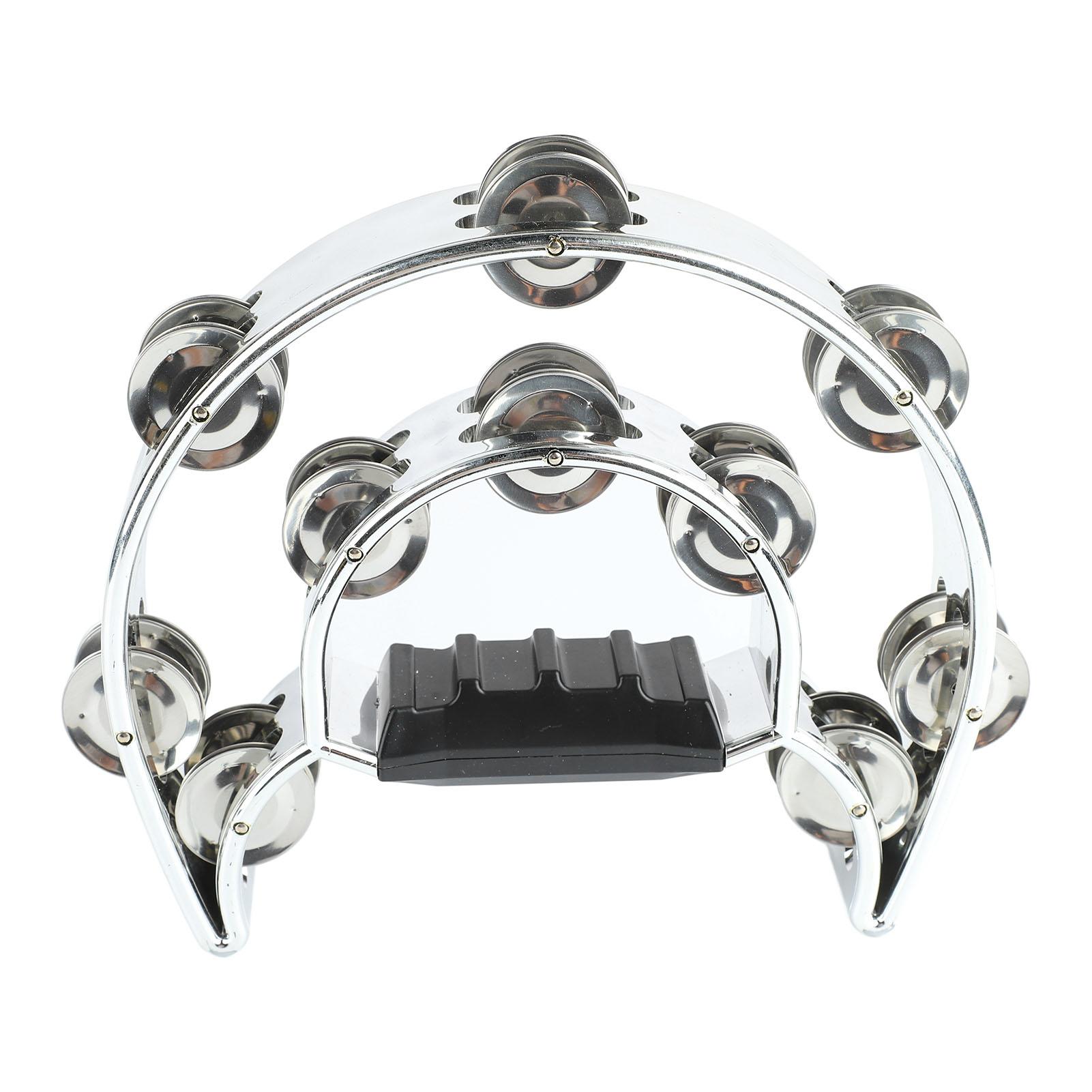 COSYHOME Tambourine Double Row 22cm Percussion Jingles Hand Instrument for Party Performance