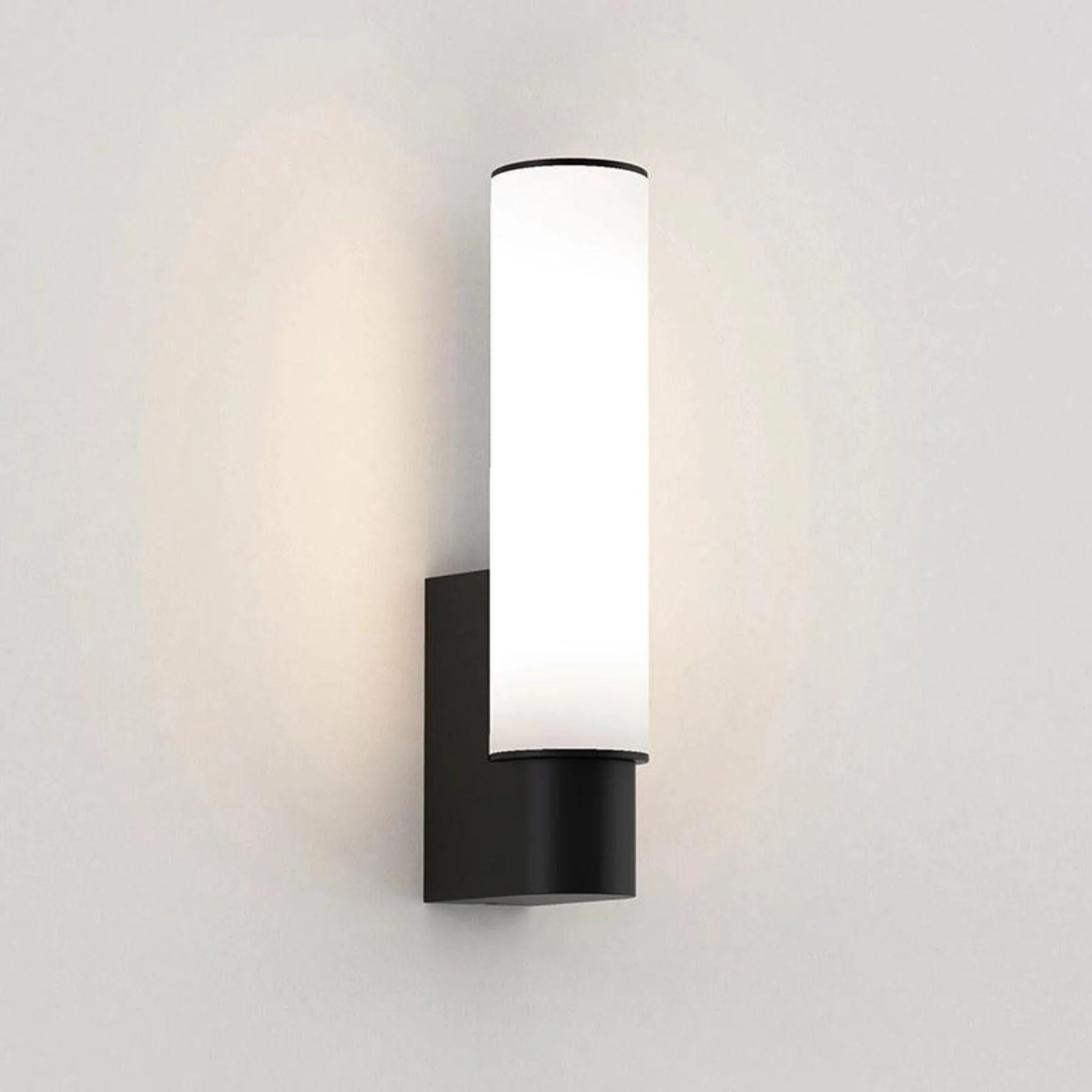 Astro 47395 Kyoto Integrated LED Bathroom Wall Fitting in Matt Black Finish with Frosted Diffuser