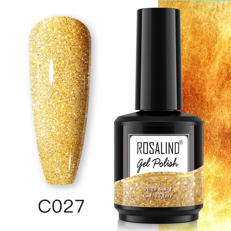 Gelfavor Rosalind Nail Gel Polish 15ml Glitter Color Gel Varnishes Long Lasting Gel Nail Polish Cured By Nail Lamp Drying