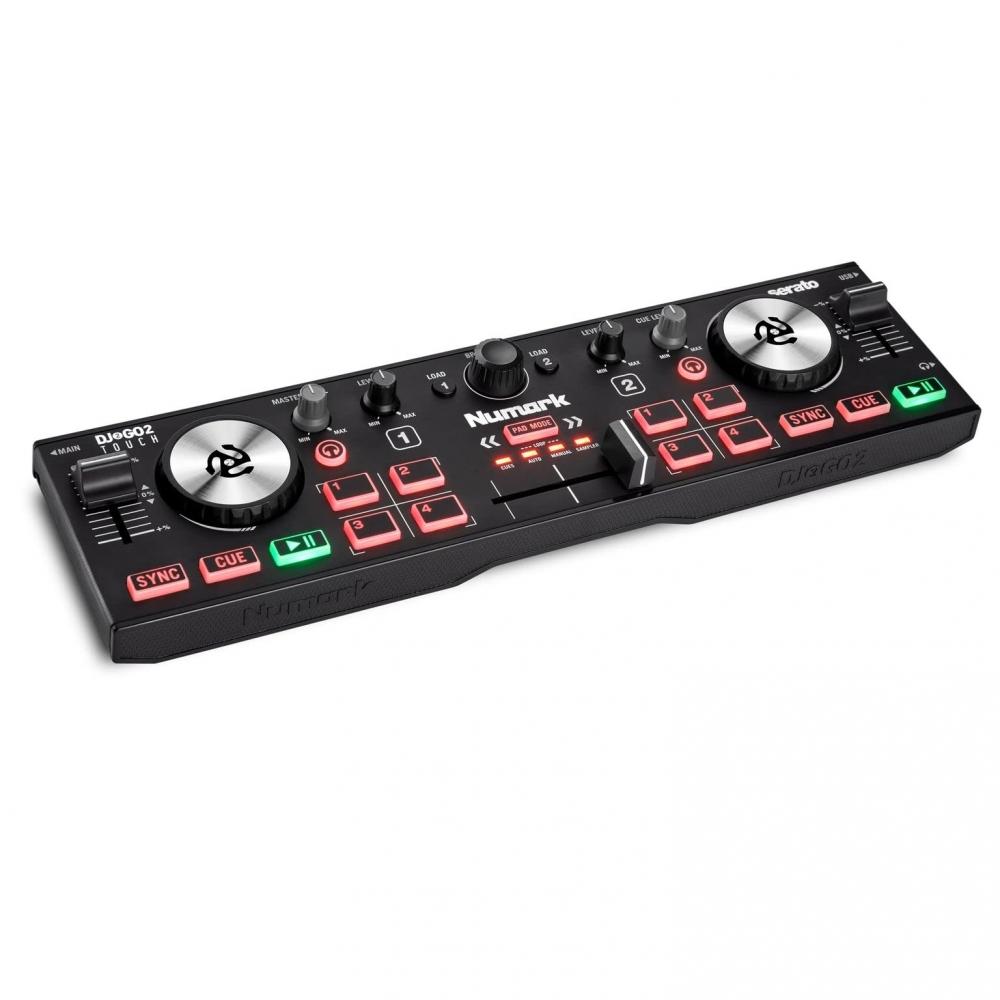 Numark Numark Dj Controller Portable Dj Equipment Usb 2 Deck Touch Sensor Wheel Compact Dj Mixer Serato Dj Lite Built-in Audio Interface Numark Dj2go2