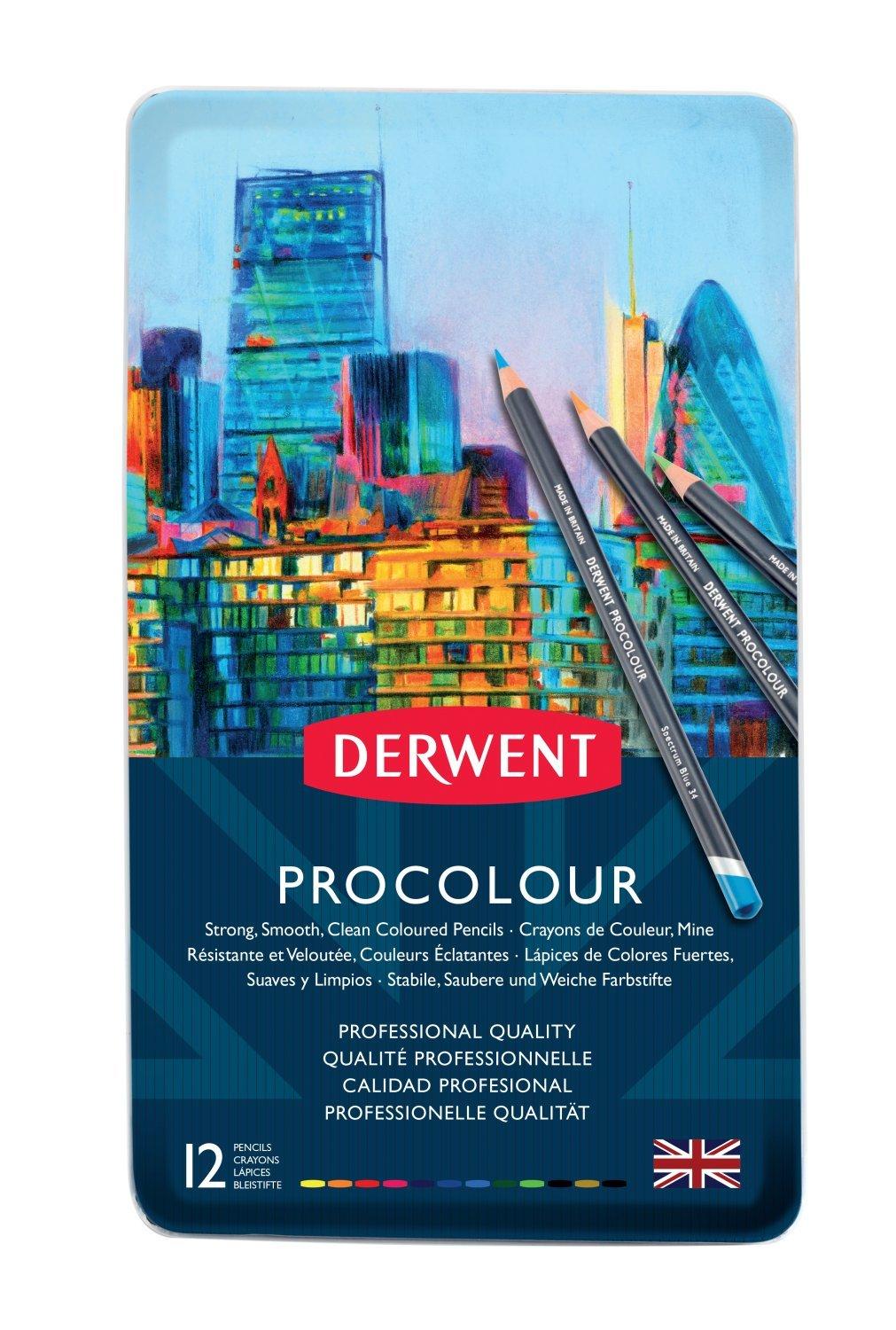 Derwent Procolour Pencil Tin, Set of 12