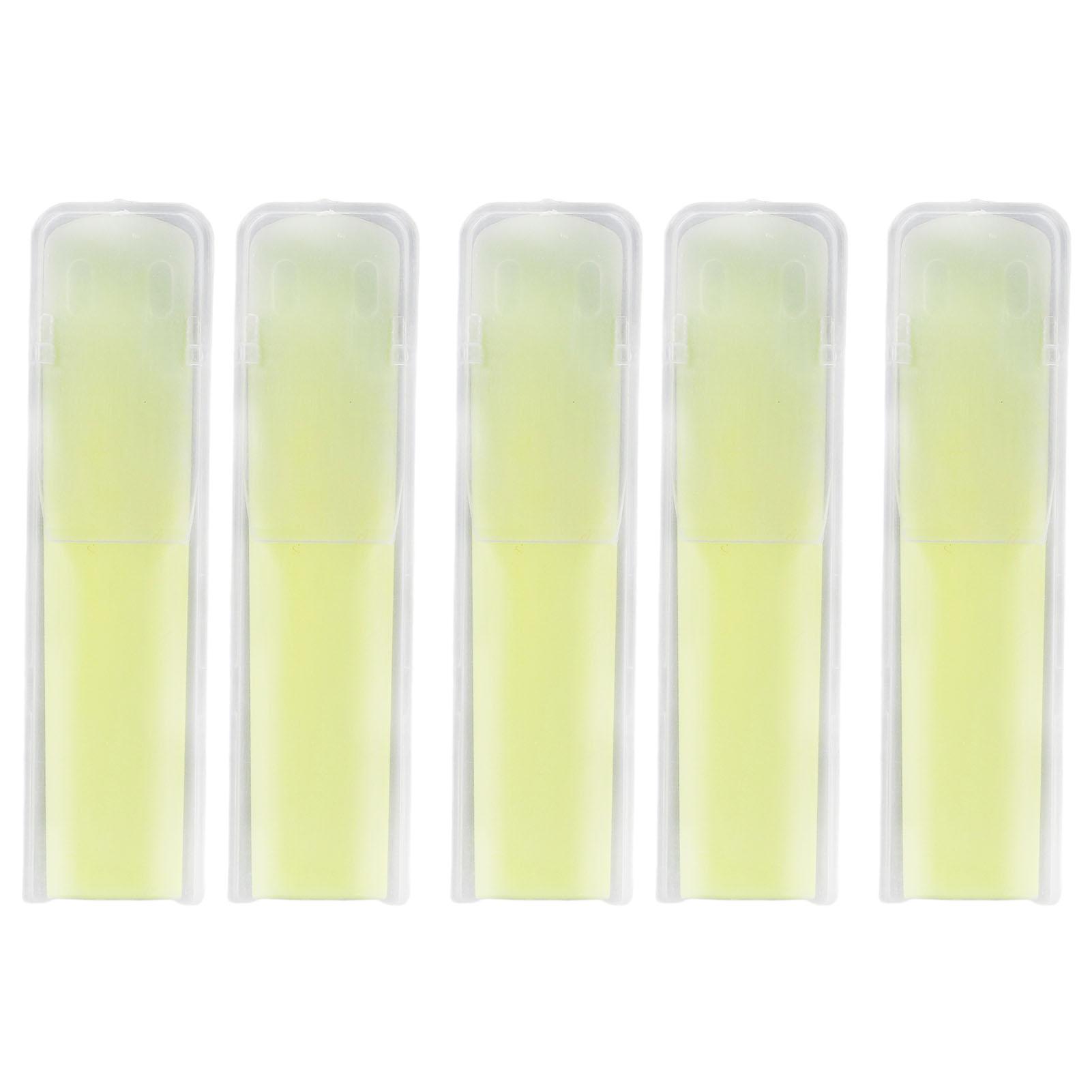 COSYHOME 5PCS Eb Alto Saxophone Reeds Strength 2.5 Resin Sax Reeds Replacement for Woodwind Instrument