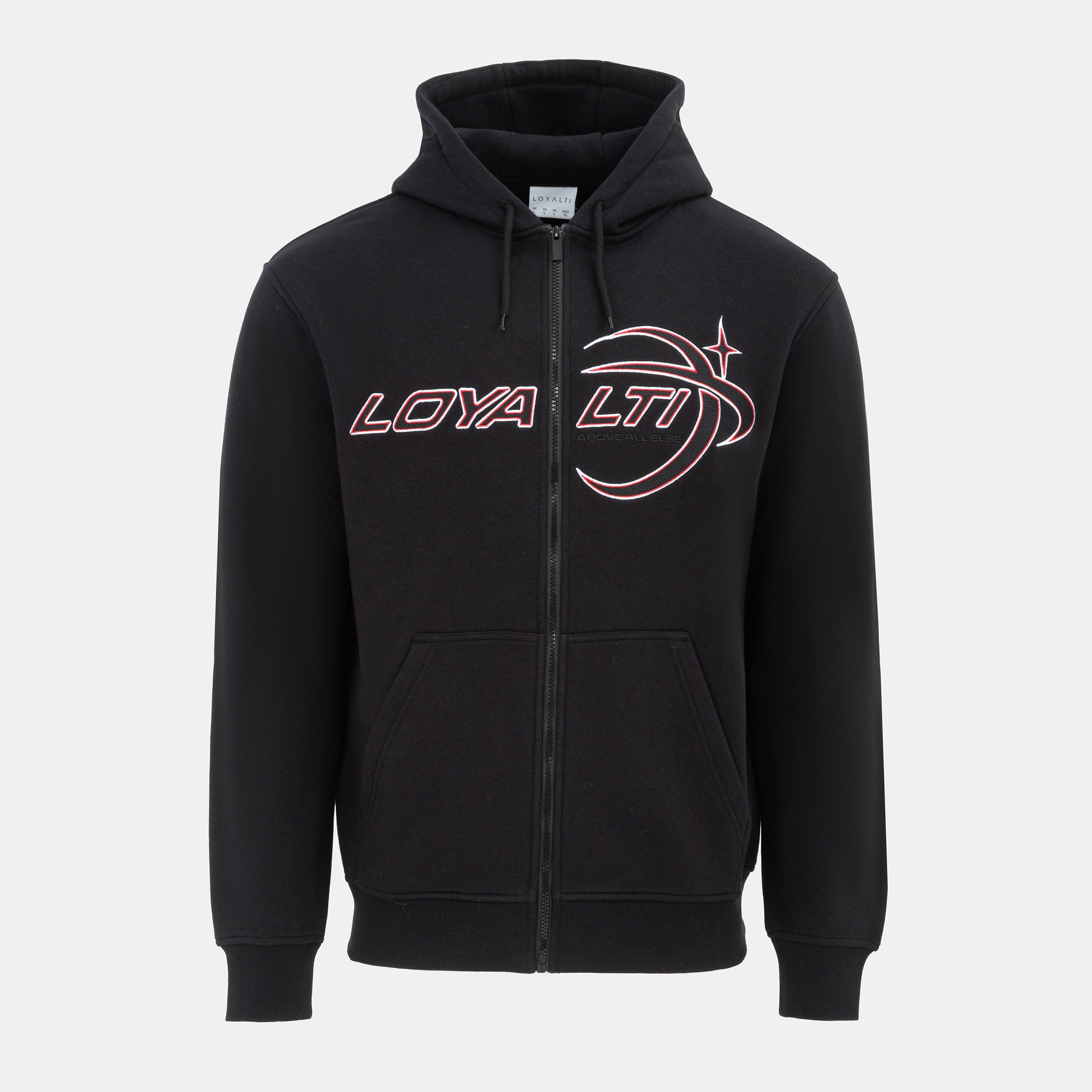 Loyalti Galazy Zip Up Hoodie Sweatshirts Men - Black
