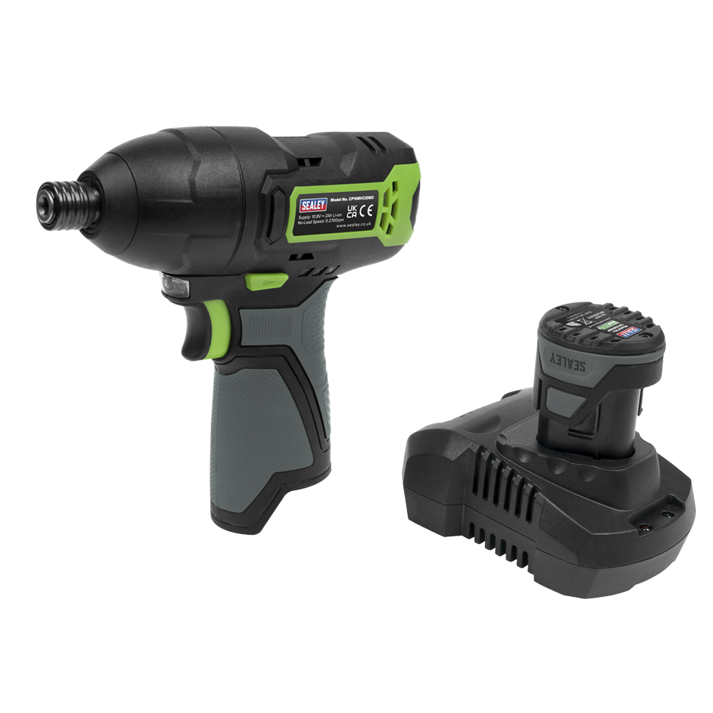 Sealey CP108VCID 10.8V Cordless 1/4 Hex Drive Impact Driver 1 x 2Ah Ba