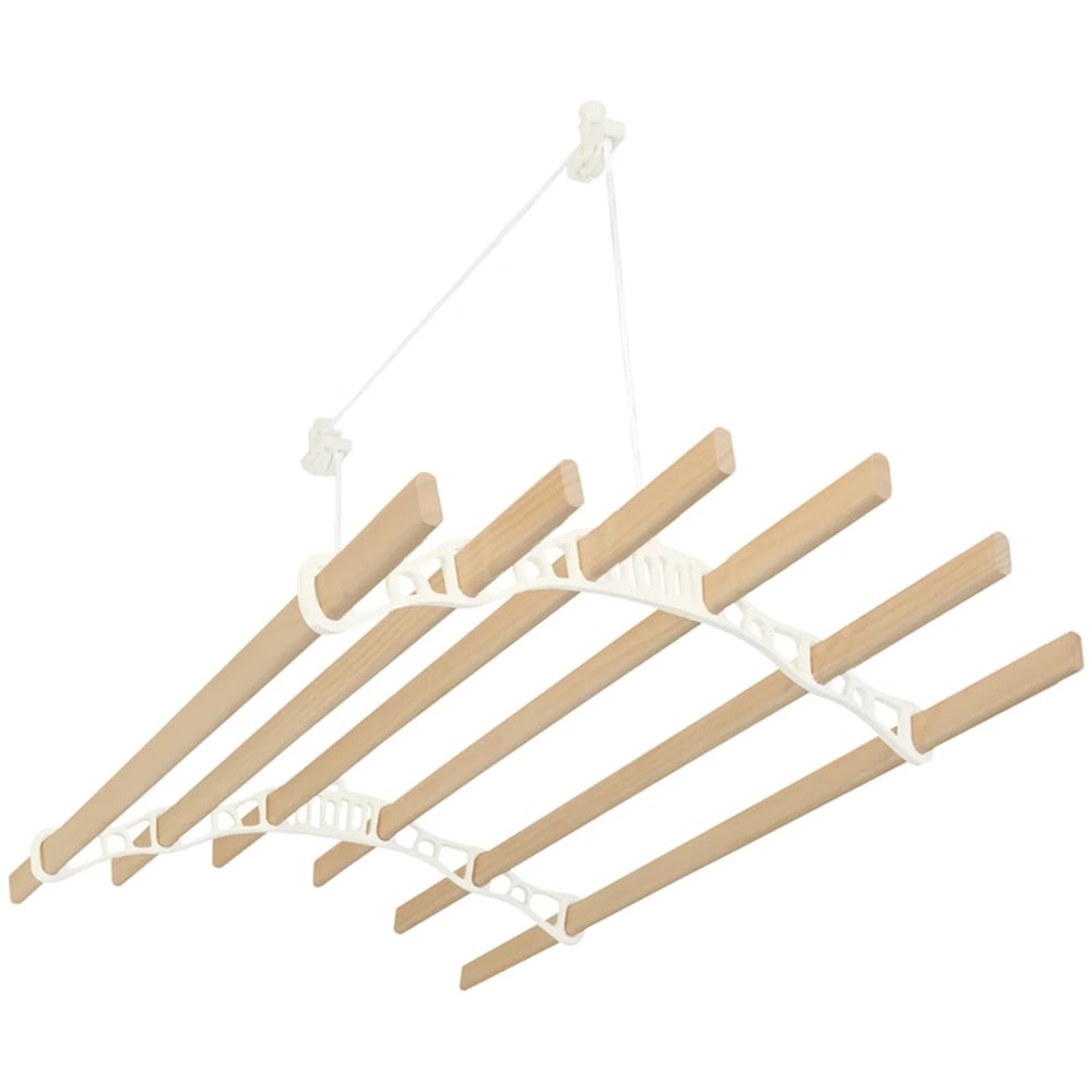 MonsterShop Clothing Airer Ceiling Pulley - Ivory - 1.4M