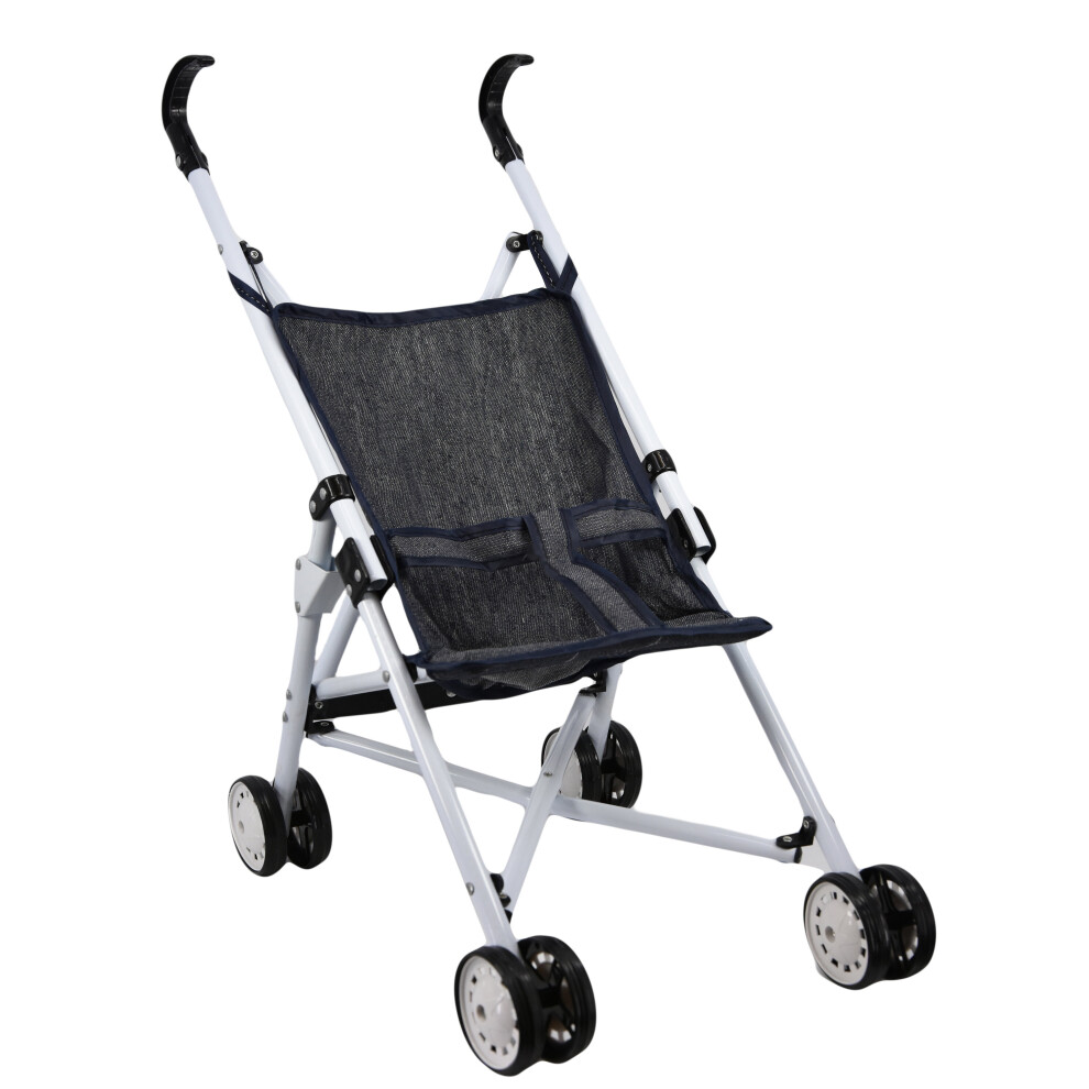 BiBi Doll (Blue) The Magic Toy Shop Baby Doll Foldable Pink / Blue Stroller Buggy Jogger Dolls Pram Accessories Toy