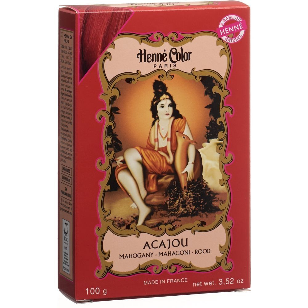 Henne Color NJD Cosmetics Mahogany Henna Hair Colour Natural Ammonia Free Colouring Powder 100g