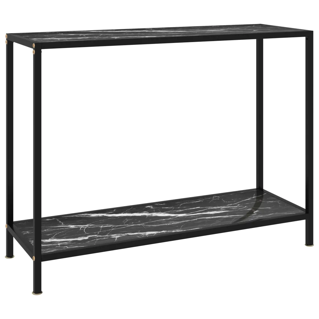 VidaXL Console Table Black 100x35x75 cm Tempered Glass