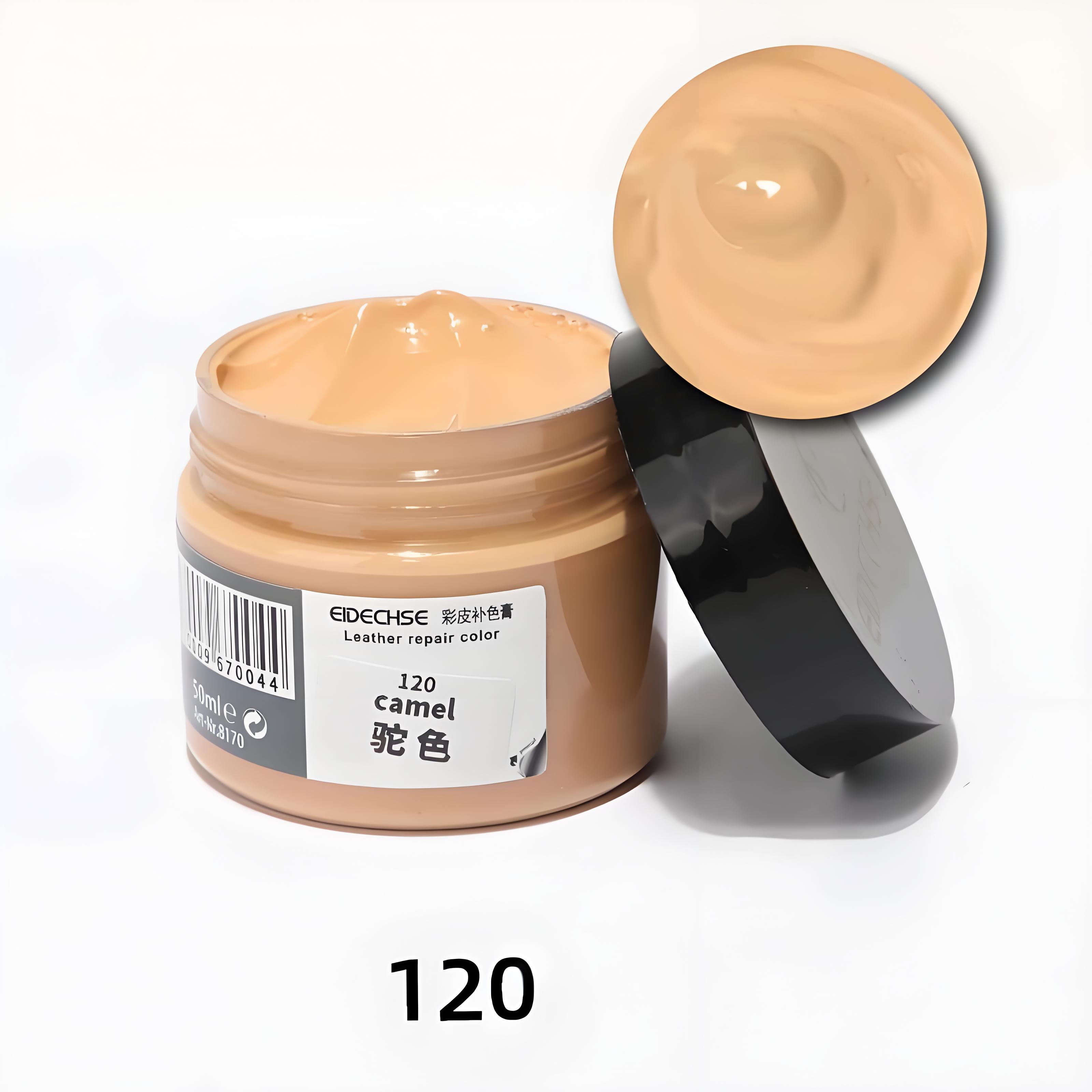 YJMP 50ml Leather Repair Cream Filler Compound Leather Restoration For Shoe CarSeat Sofa Coats Holes Scratch Crack Restore Repair Color camel