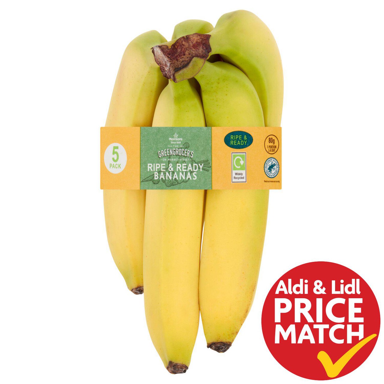 Morrisons Ripe & Ready Bananas 5 Pack