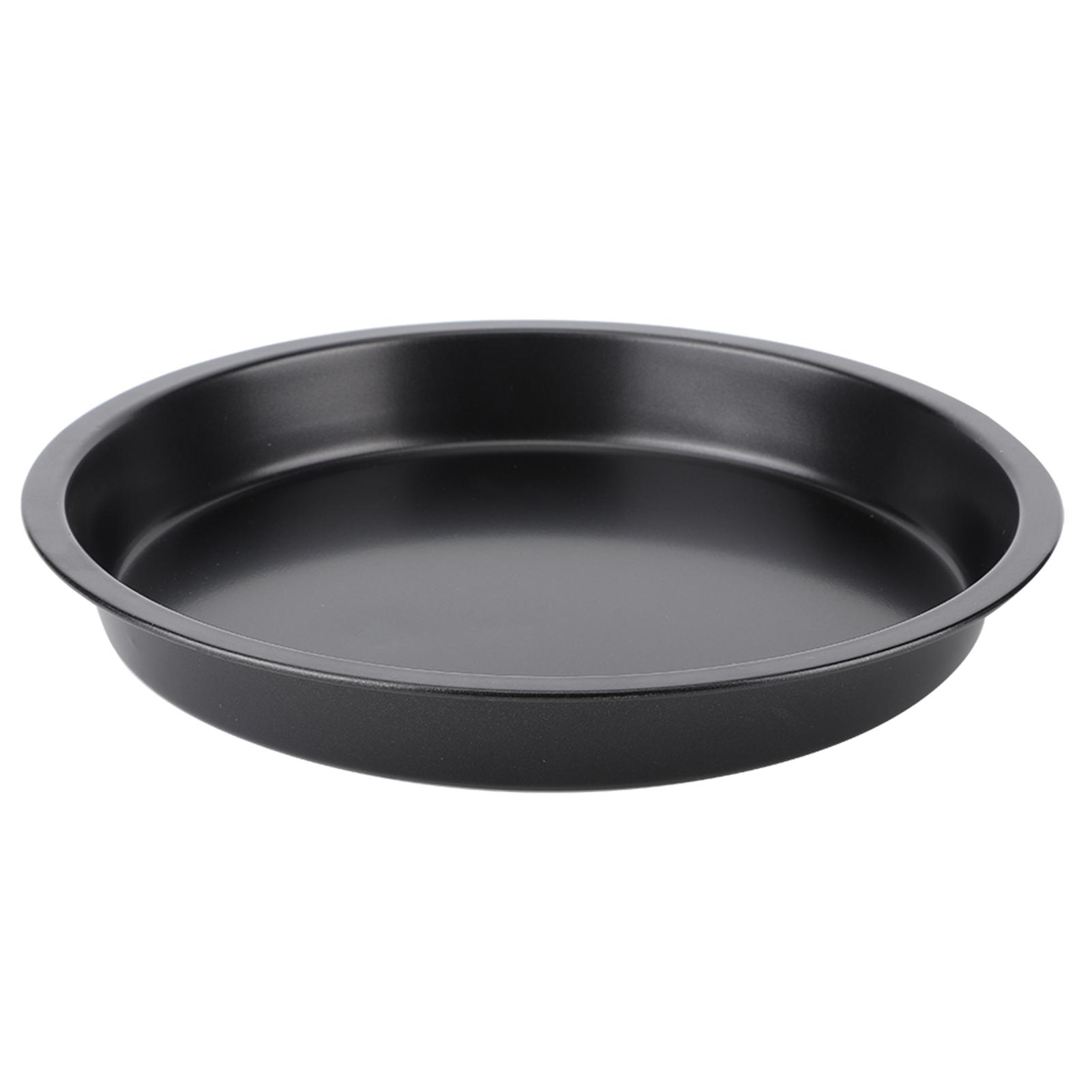 Health & Beauty PRODUCT 8in Kitchen Non-stick Black Carbon Steel Round Pizza Tray Baking Pan Plate Mold Tool