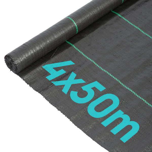110gsm Weed Control Membrane - 4m x 50m - Black