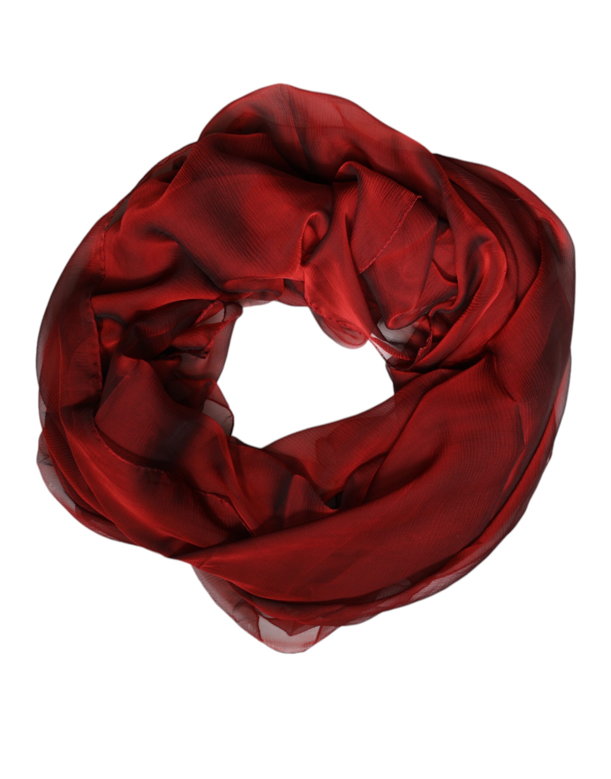 DOLCE & GABBANA Silk Scarf Red Ombre Wo Scarves