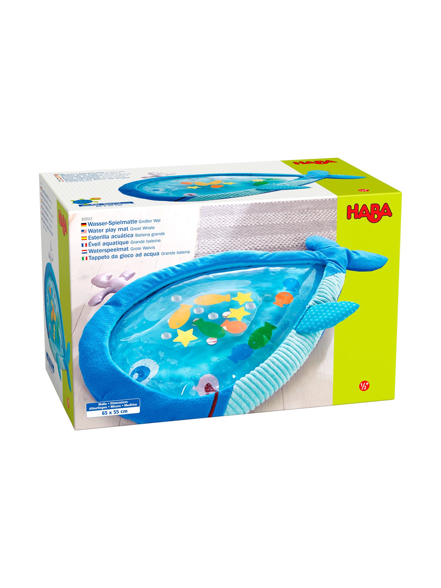 HABA Wasser-Spielmatte Großer Wal hellblau