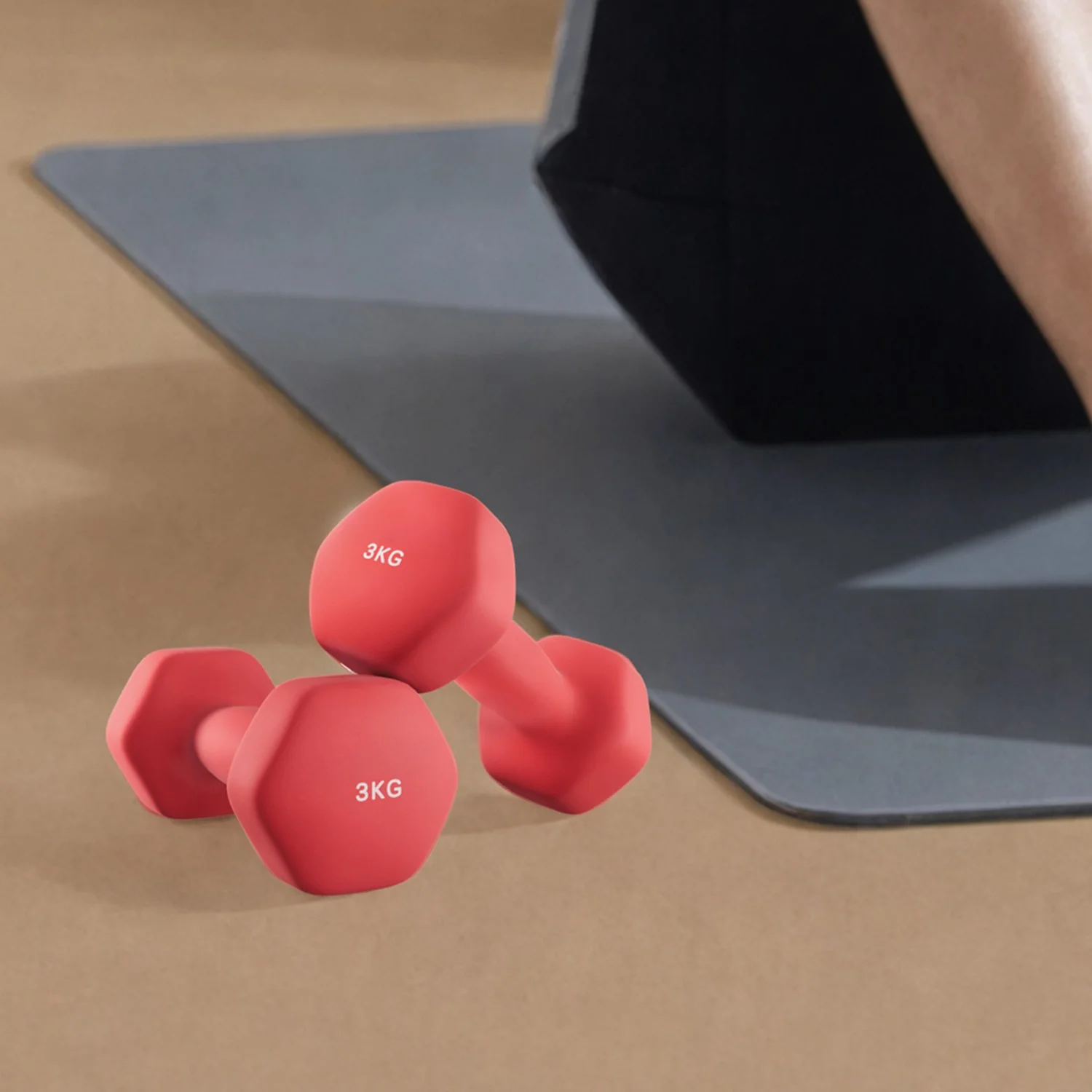 SONGMICS Set of 2 x 3kg Dumbbells