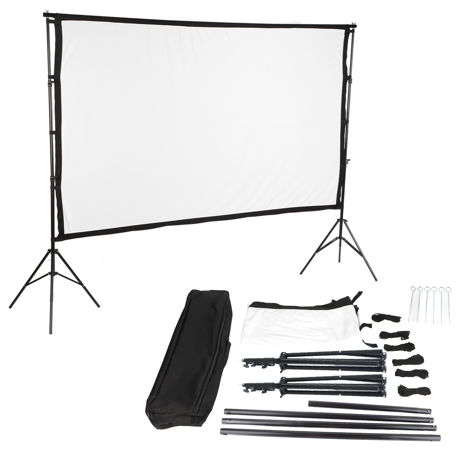 HONOR ELECTRONICS Projector Screen 120 Inch 16:9 Projector Screen with Double Tripod for Home Party Office Classroom