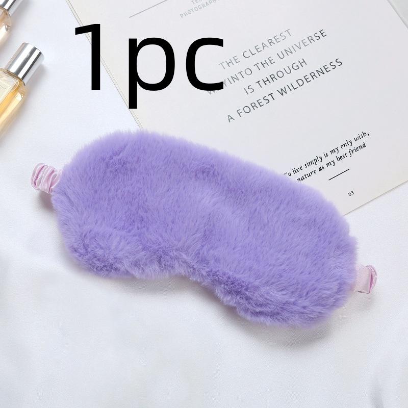 NATAWA Silk Sleeping Mask Cute Soft Hairy Blocking Light Eyemask Travel Sleeping Aid Eyepatch Home Night Sleep Eyeshade For Women Men
