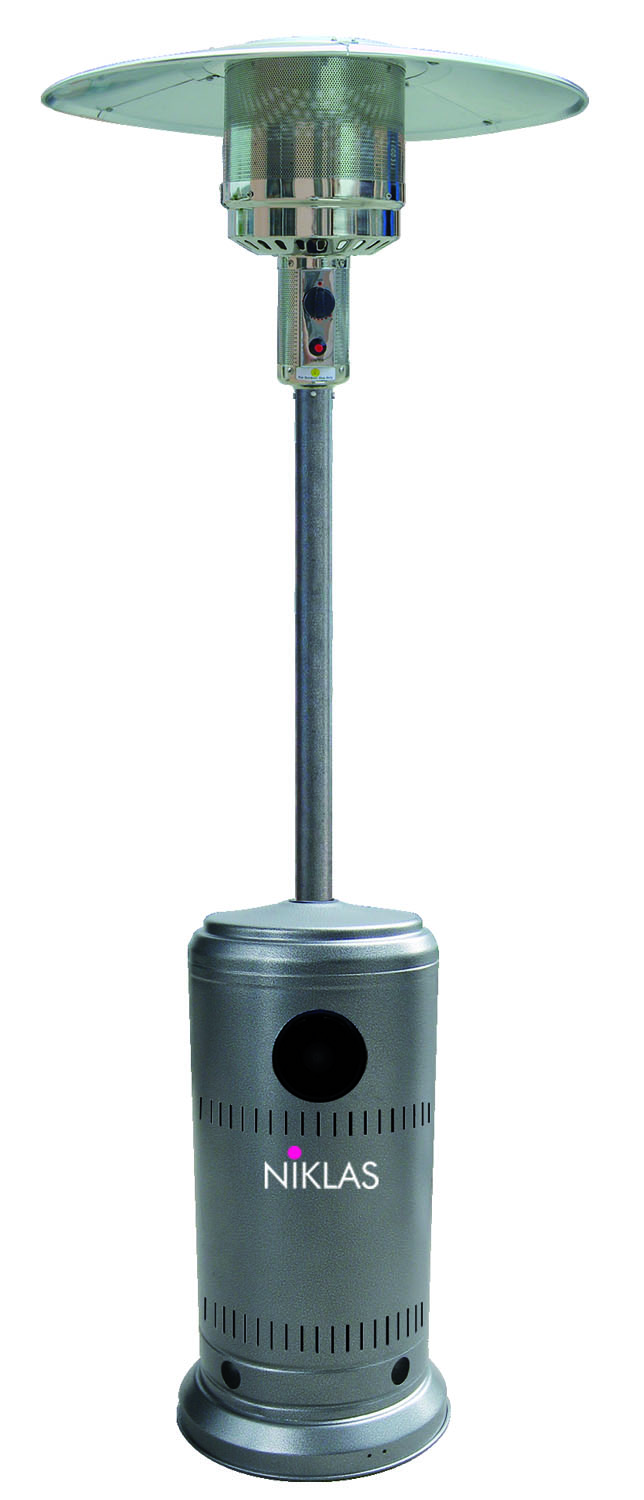 Niklas stufa a gas fungo 13KW termopatio grigio riscaldamento 25mq da esterno