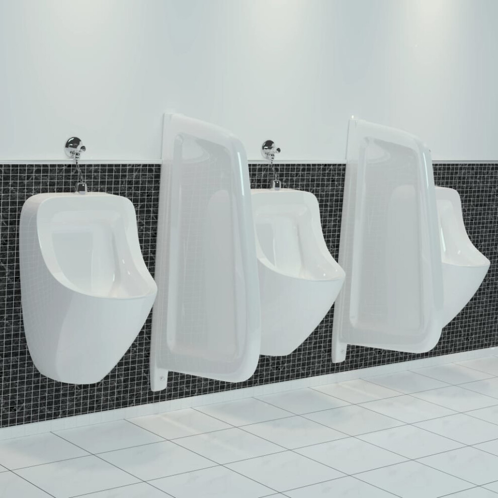 VidaXL Wall-mounted Urinal Privacy Screen Ceramic White