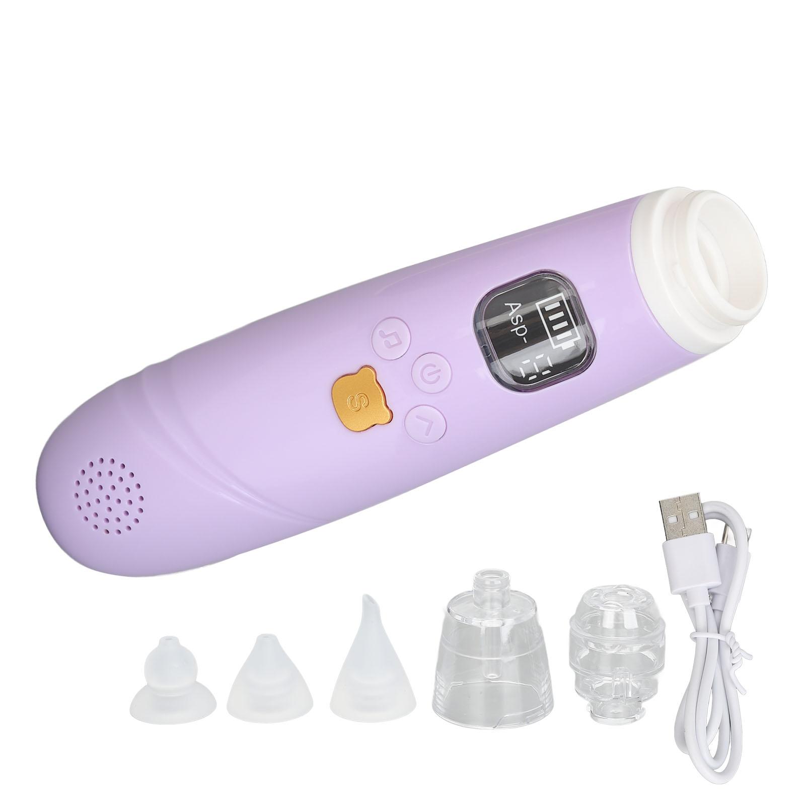 GoolRC Electronic Infant Nose Aspirator Adjustable Suction Level Music Light Soothe Function Automatic purple
