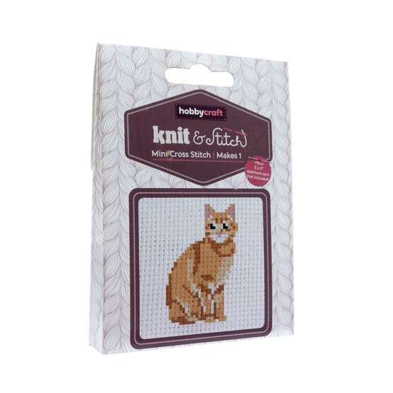 Hobbycraft Mini Cat Cross Stitch Kit