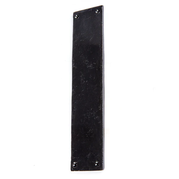 65mm x 295mm Black Rustic Door Push Plate | By Hammer & Tongs