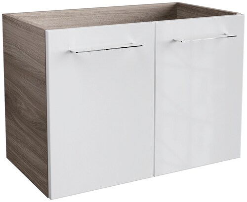 Fackelmann Lima 59Cm Wall Mounted Single Bathroom Vanity Base Only white,brown