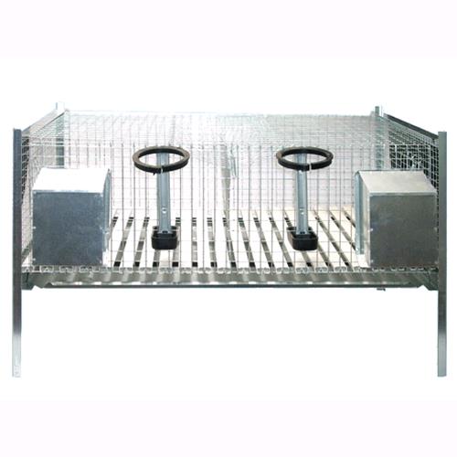 - Senza Marca//Generico - Recinto conigli gabbia box doppie in lamiera zincata pareti in rete 220015