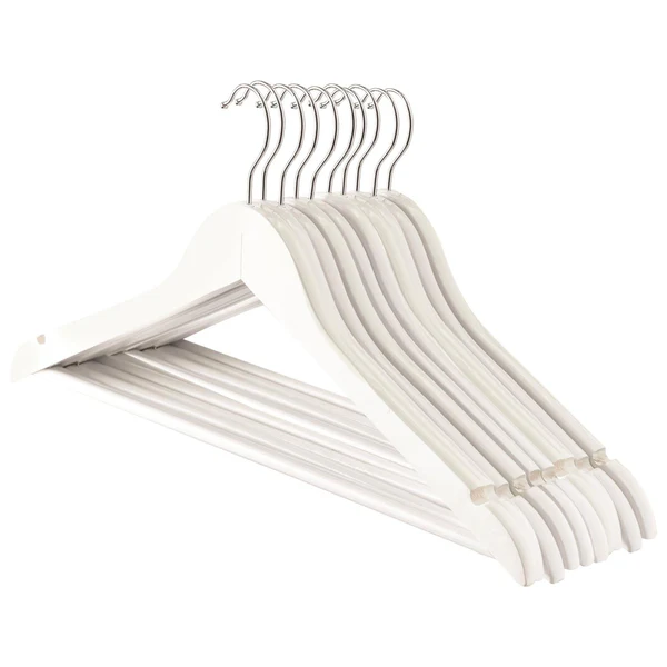 Wooden Coat Hangers - Pack of 10