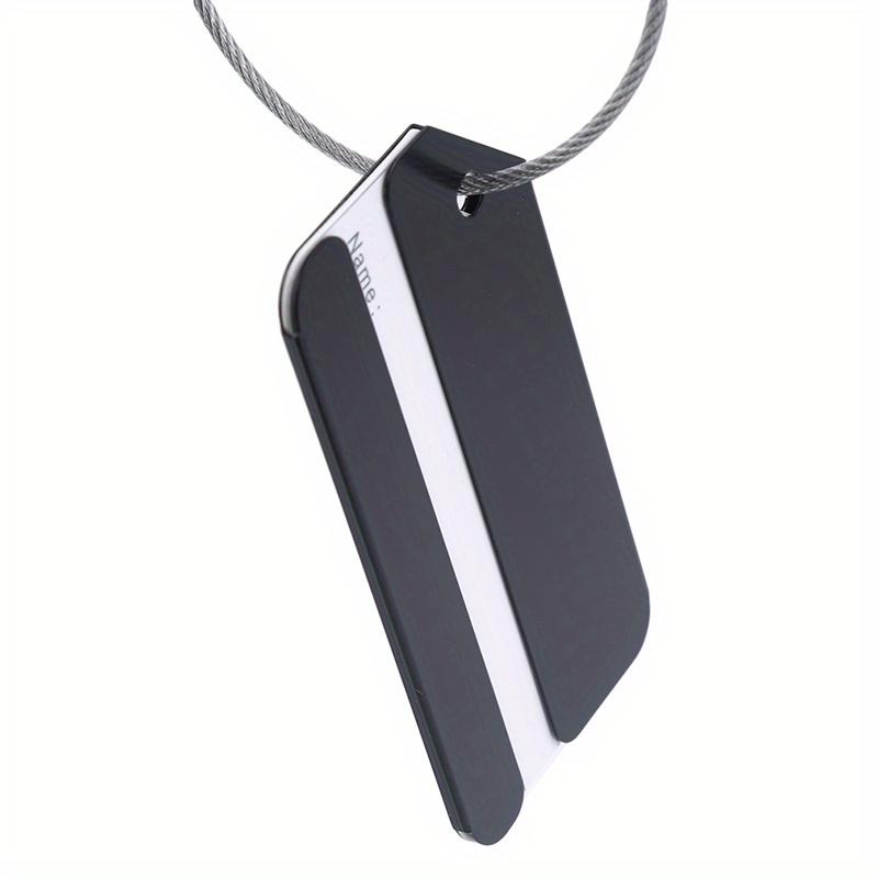 SZwatch Luggage Tags Aluminium Alloy Suitcase Tag Travel Labels with Steel Loop Luggage Tags for Suitcases Travel Accessories