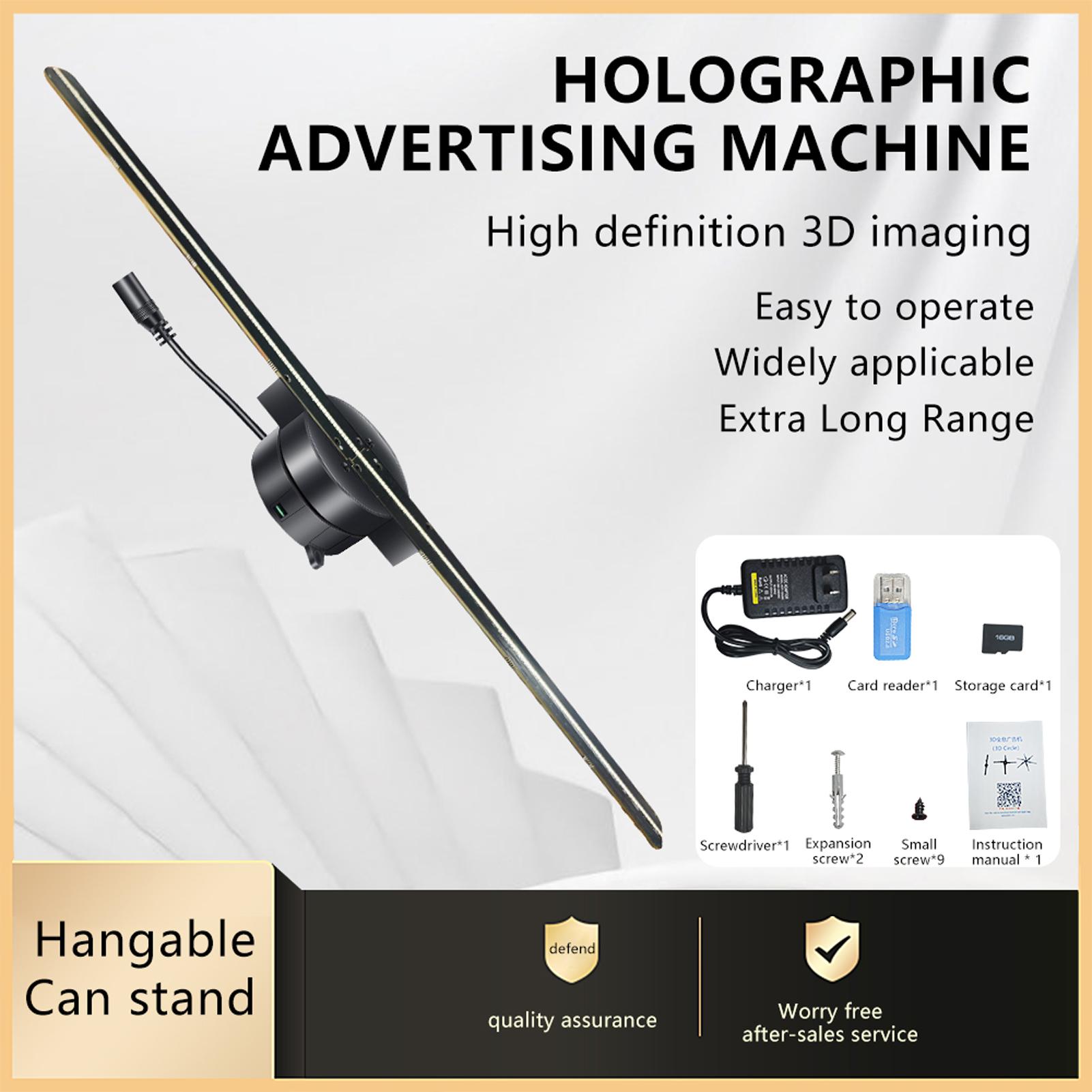 HONOR ELECTRONICS 420mm Ultra-thin 3D Holographic Advertising Machine 3D Imaging Holographic Advertising Projector EU Plug