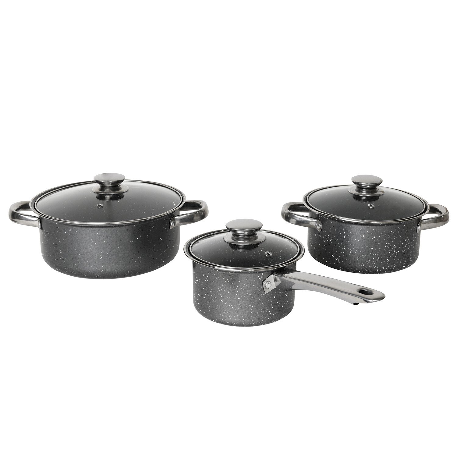 6 Piece Cookware Set Dark Grey - Grey