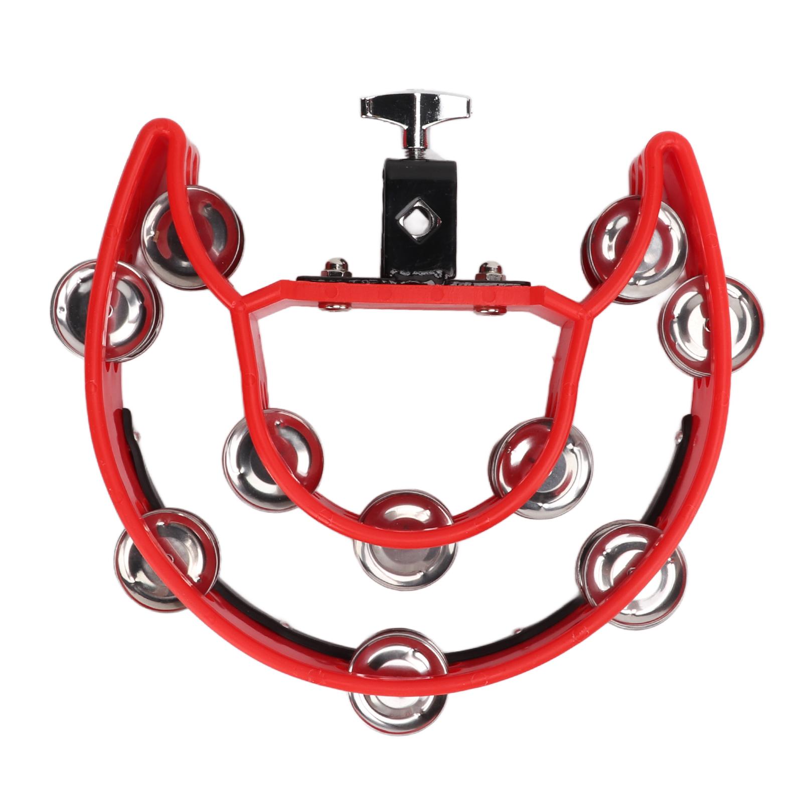 COSYHOME Hand Tambourine Double Row Metal Jingles Handheld Percussion Drum Instrument for Kids