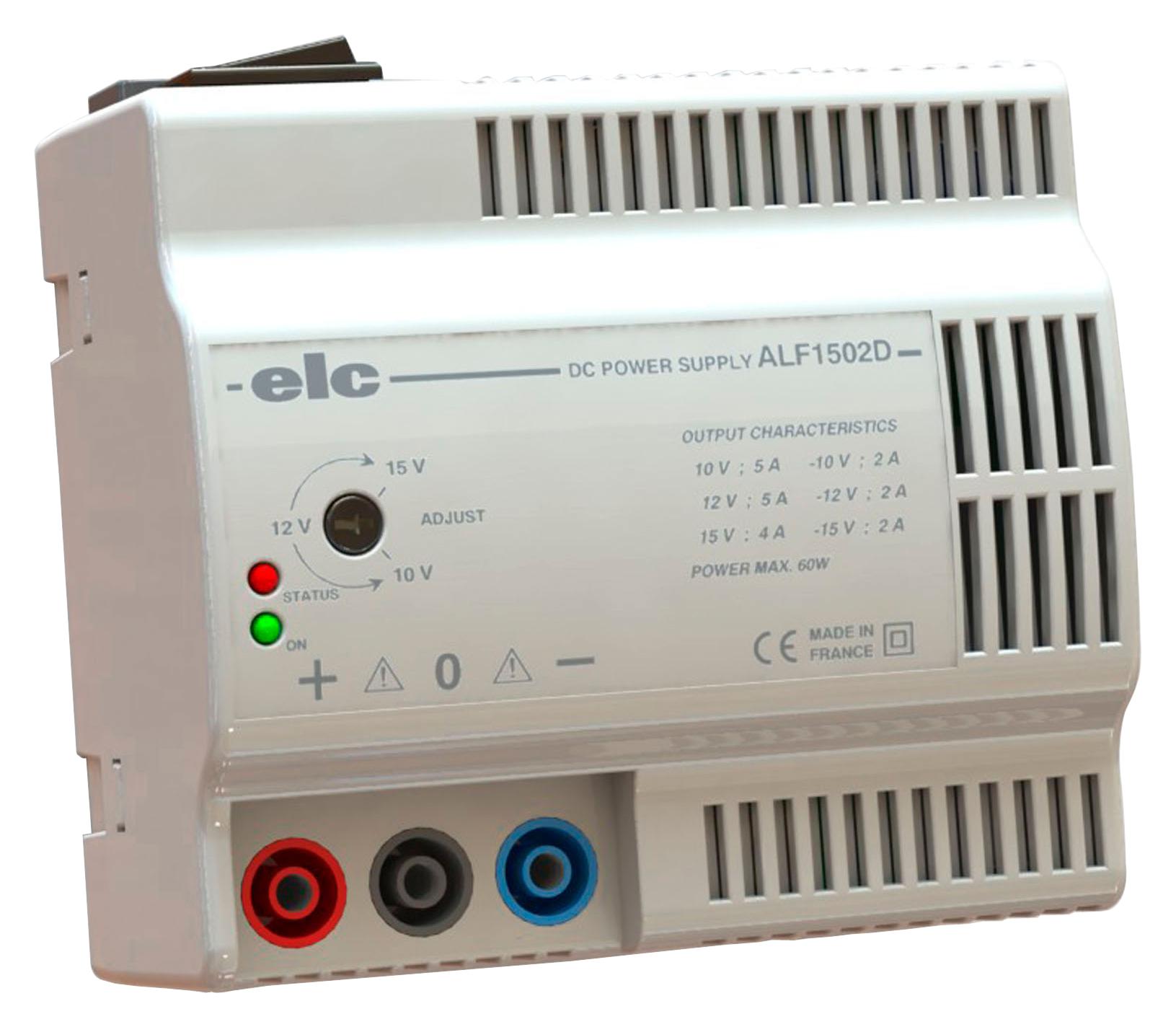 Elc Alf1502D Power Supply, 1Ch, 15V, 4A, Adjustable