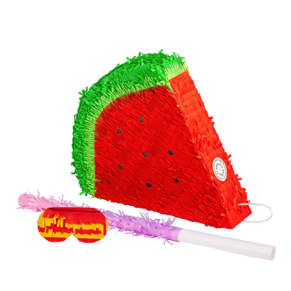Fax Potato Large Watermelon Pinata Party Set - Pink Stick