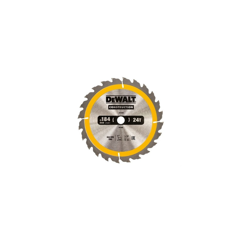 DEWALT DT1939 CERCLE LAME DE SCIE HANDKR. 184/16 MM 24 WZ, LOT DE 6