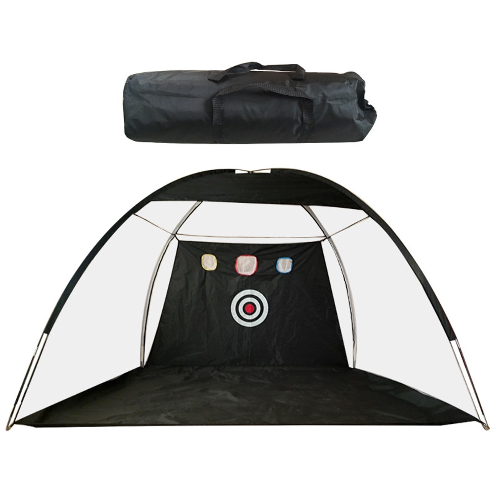 TOMTOP JMS Golf Practice Net Golf Hitting Net Golf Training Aids Golf Driving Net with Target black