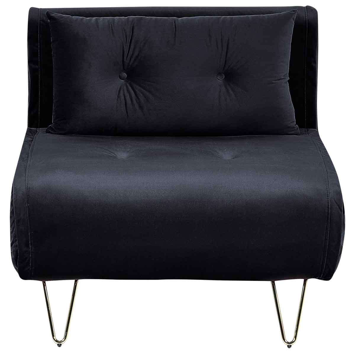 Beliani Sofa Bed Vestfold Black Velvet